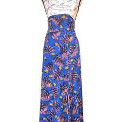 LuLaRoe 2XL Maxi Skirt • Azure Background • Floral Design • Floor Length • EGUC