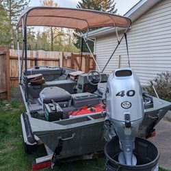 17' 1994 Lowe With 40hp Outboard 