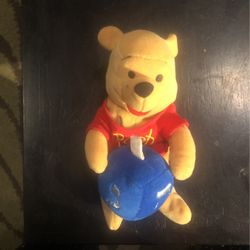 Disney Winnie The Pooh  Hanukkah w/ Dreidel Bean Bag Beanie Plush 
