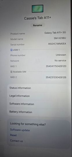 Tablet Galaxy A11