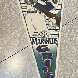 Vintage Seattle Mariners Ken Griffey Jr Pennant 