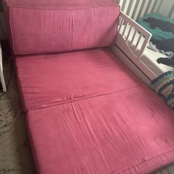 Pink futon