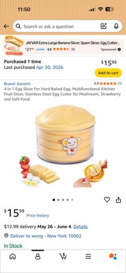 4-in-1 Multifunctional Egg Slicer for Eggs, Fruits, Soft Food