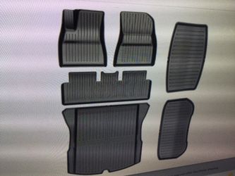 TESLA MODEL 3 HIGHLAND FLOOR MATTS CUSTOM FIT ALL WEATHER TPE CARGO LINER CARGO TRUNK ASSER