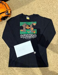 BAPE Baby Milo Long Sleeve T-Shirt, Size Medium