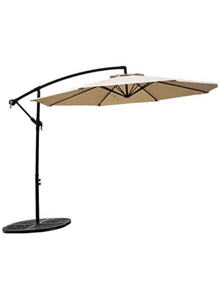 Cantilever Outdoor Patio Umbrella (Beige)