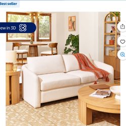 BEAUTIFUL BY DREW SOFA AND OTTOMAN BEST OFFER !! IKEA CHENILLE 