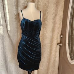 Medium Green Velvet Dress