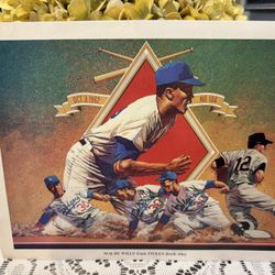Maury Wills 104th Stolen Base - 1962 Kratter Union Oil Portrait 