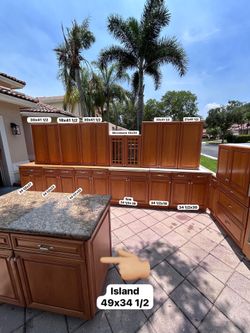 Complete set kitchen cabinets with island