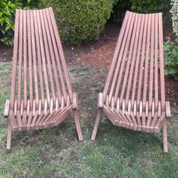 Merlino Foldable Wood Chairs X2 From Costco
