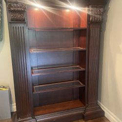 Very Nice!! Solid Wood Bookshelf With Touch Lights 