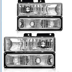 Headlight Assembly Compatible with Chevy GMC C1500 C2500 C3500 K1500 K2500 K3500 C/K
