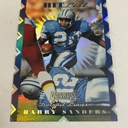 Barry Sanders 1996 DONRUSS "HIT LIST" DIE-CUT #D /10000 DETROIT LIONS!