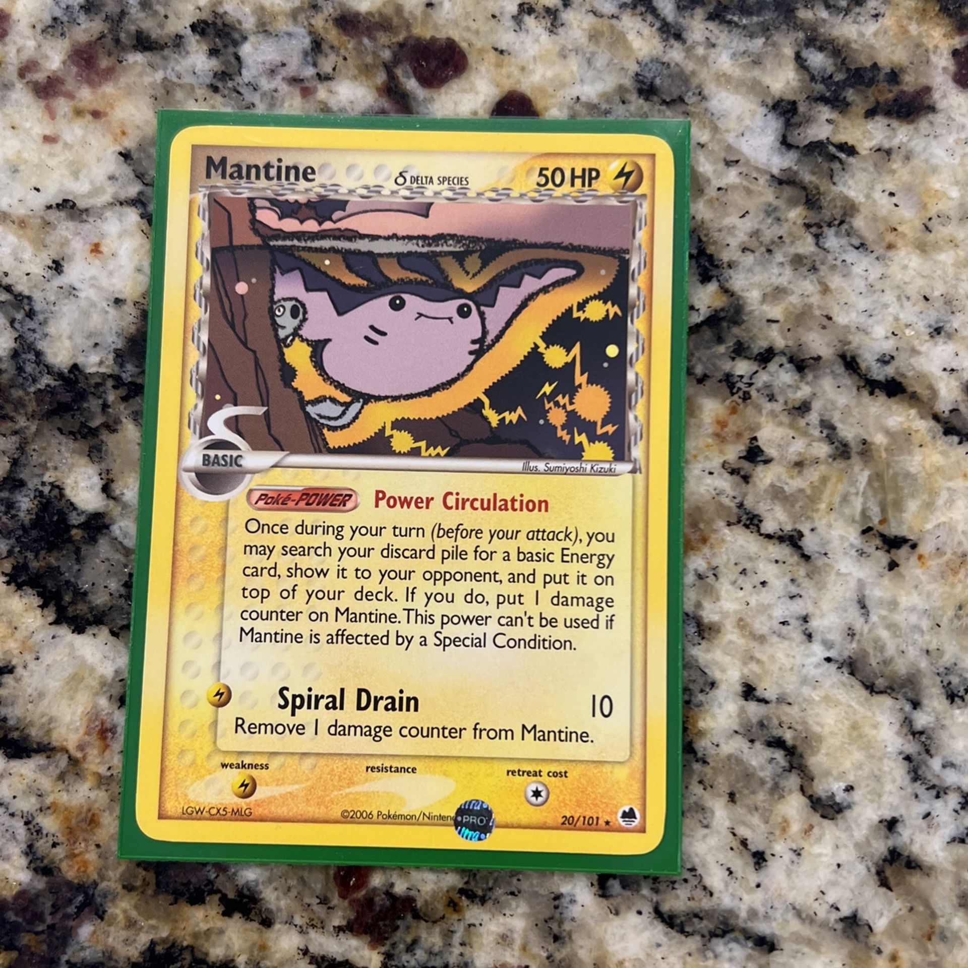 Mantine 20/101 Pokémon Card