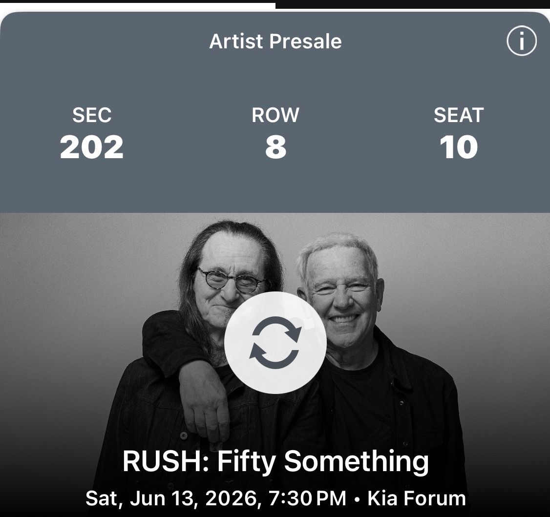 Rush 06/13/26 California