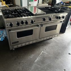 Viking 60”Wide All Gas Range Stove In Stainless Steel