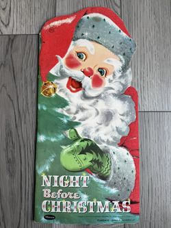 Vintage 1958 Night Before Christmas Book Florence Sarah Winship Whitman Publisher