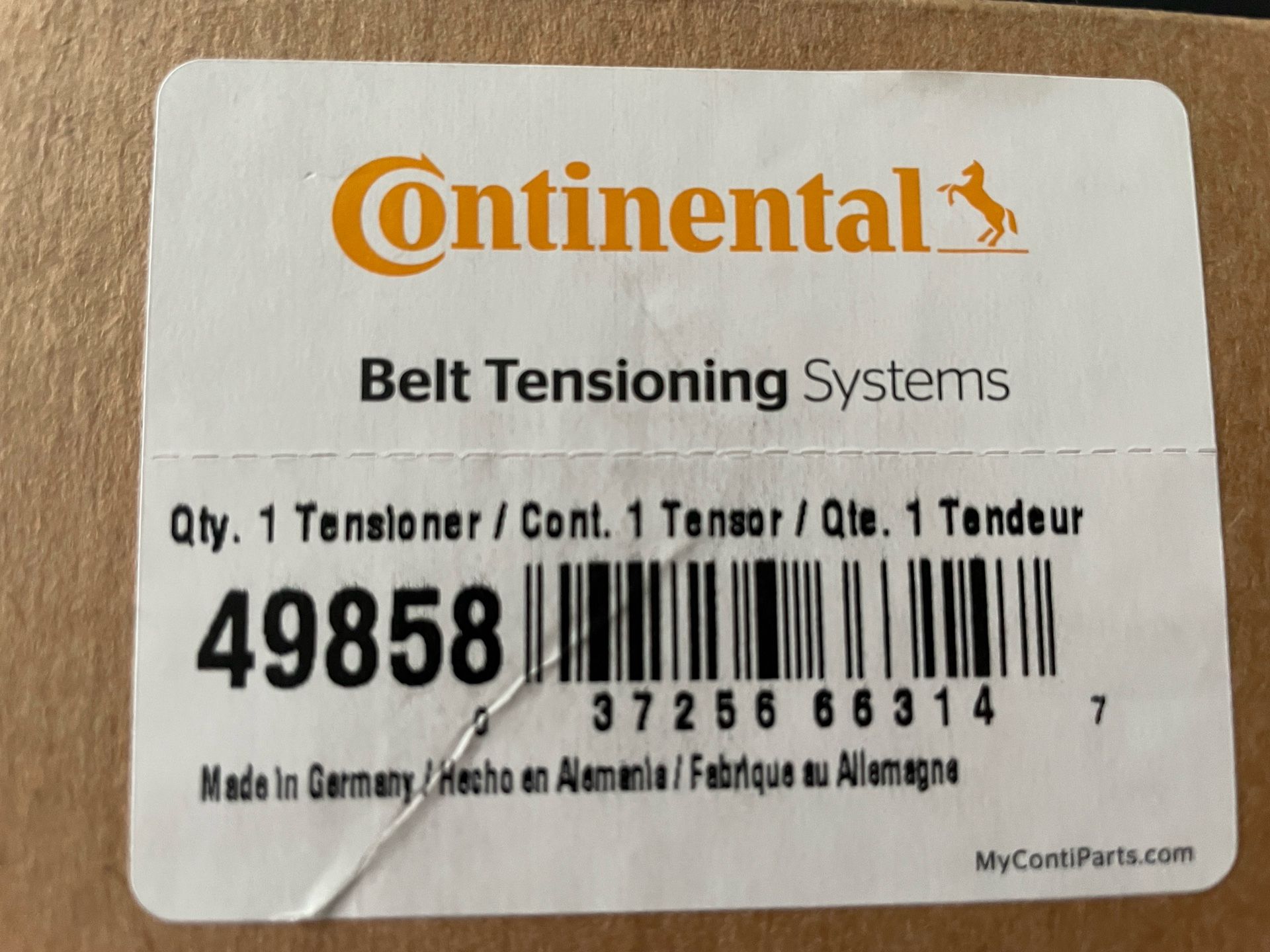 New Continental Belt Tensioner 49858