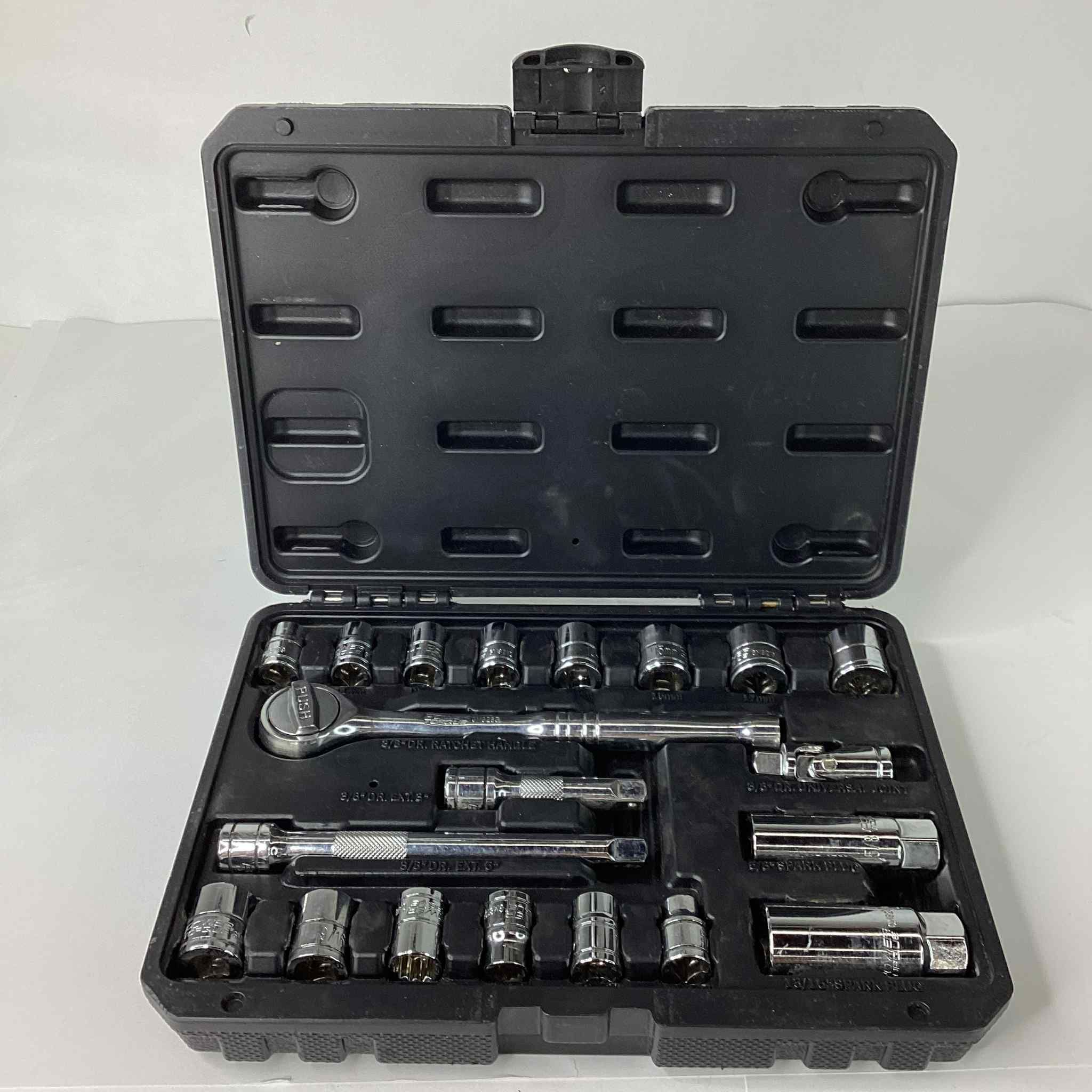 Power Torque 20 Piece 3/8" Drive 12 point SAE Metric Socket Set 