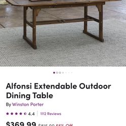 Brand New! Extendable Acacia Wood Dining Table
