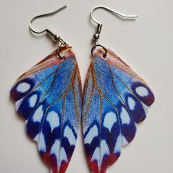 Blue, White and Red Earrings 