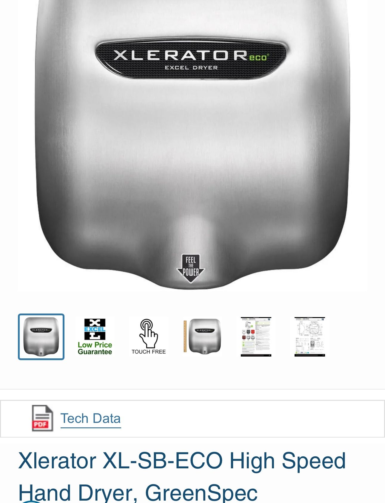 Xlerator XL-SB-ECO High Speed Hand Dryer 150 Each