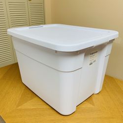 Storage box with locking lid