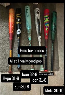 Baseball bats all good pop