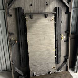 DINING TABLE DARK WOOD EXPANDABLE 6p