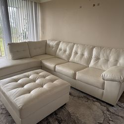 White 3 Piece Sectional Sofa 