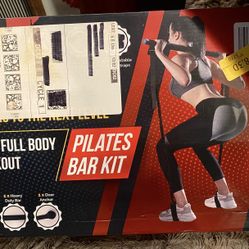 Pilates Bar Kit Bands Bar Straps Anchor Handles 