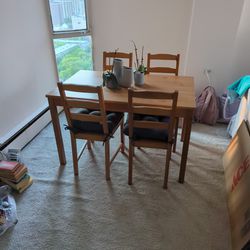 Dining Table With 4 Chairs (Including Cushions)