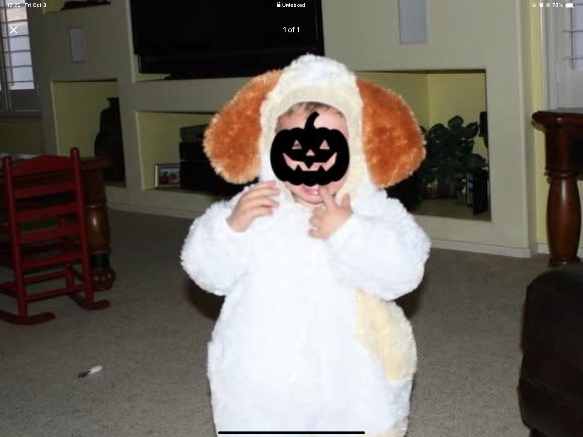 Toddler Puppy costume Halloween