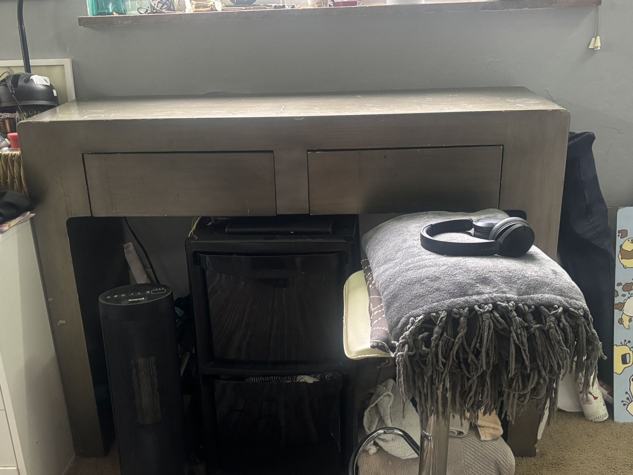 Used telephone drawer/ high desk / makeup desk