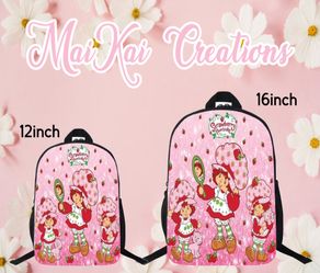 Strawberry shortcake custom backpack (READ DESCRIPTION)