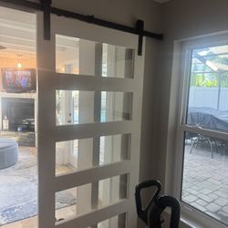 Farm Door 5 Glass Panel Door