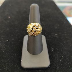 14k Diamond Ring,Size 6