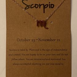 Fashion Gold Plate Scorpio Pendant Necklace 