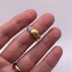 Diamond & Gold Fancy Ring (0.67 C.t) Certified!