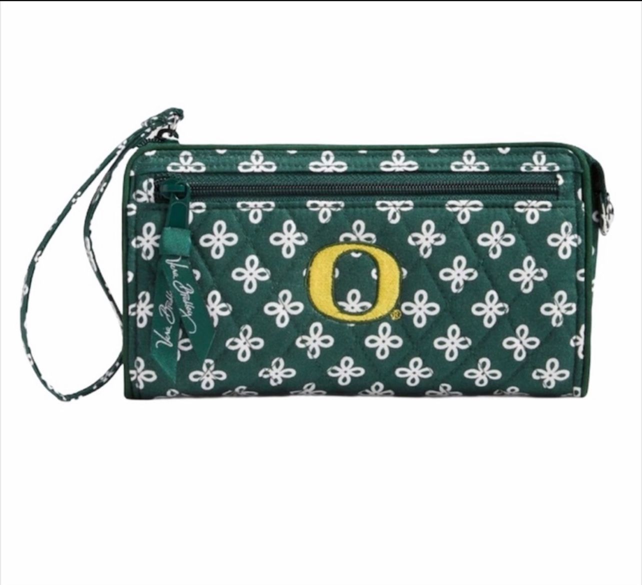 NWT Vera Bradley University of Oregon Front Zip Wristlet Wallet Bag