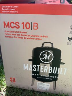 NEW Masterbuilt Charcoal Bullet Smoker + New Cover