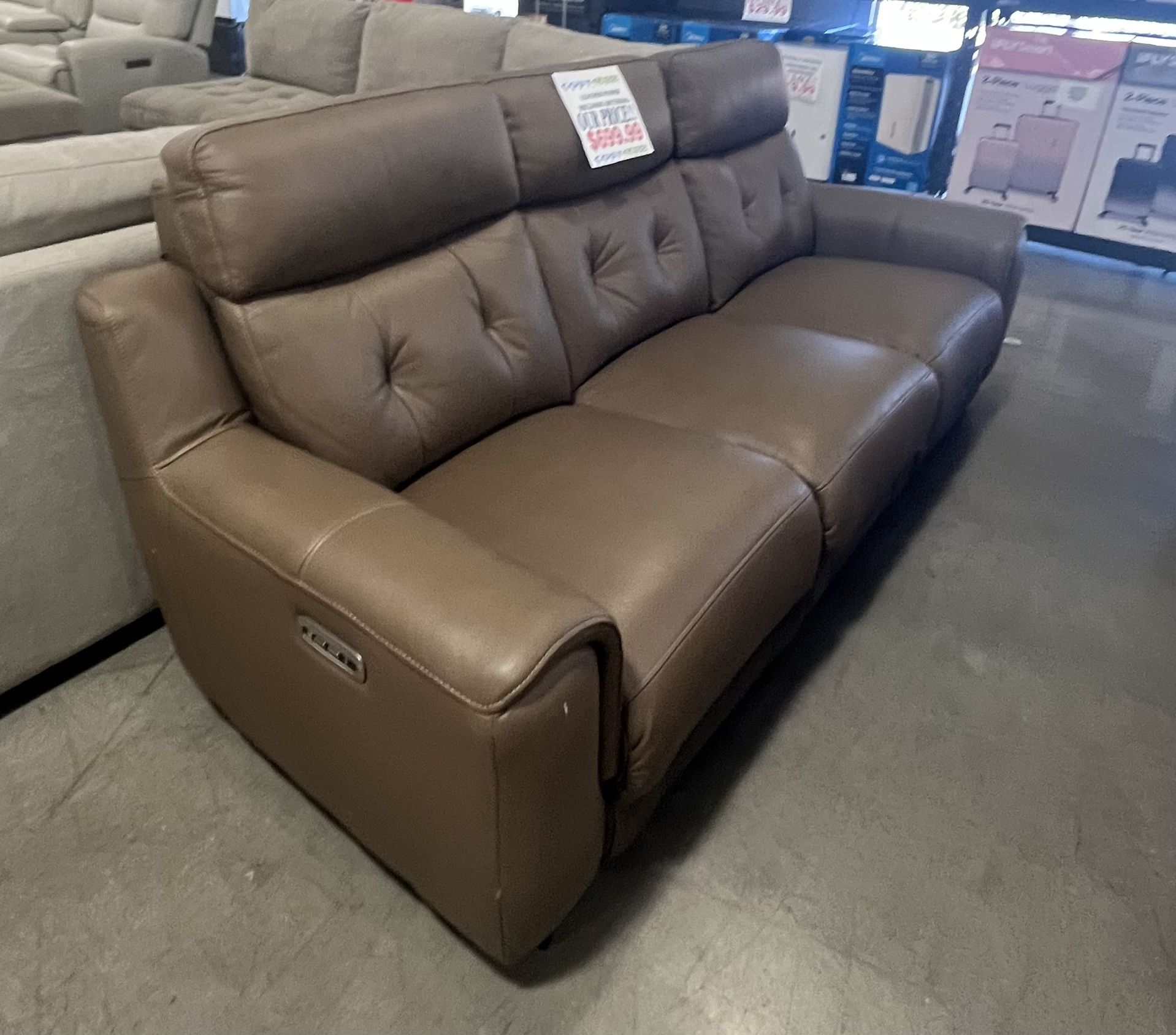 LEATHER POWER RECLINING Couch $699.99