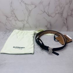 Burberry TB Belt 20 TB LTH Hardware/Size S (Dark Midnight)