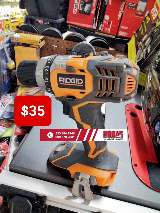 Ridgid Fuego R86008 1/2"(13mm) 18V Lithium-Ion Compact Cordless Drill Driver Tool-Only 