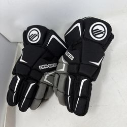 Maverik Charger Lacrosse Gloves Small 10” Padding Black Gray