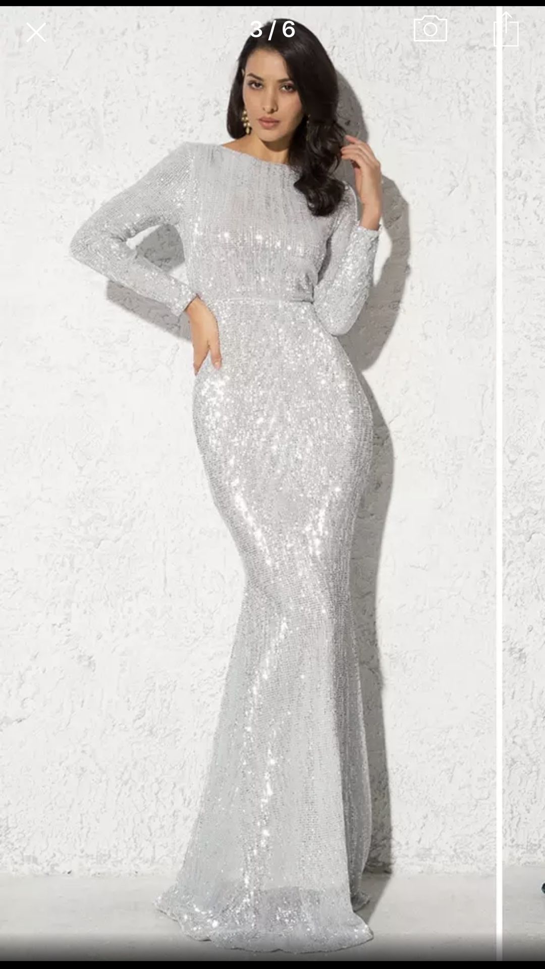 Silver Prom Gown Dress