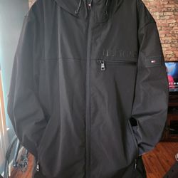 Tommy Hilfiger Men's Flex Tech Hooded Rain Jacket