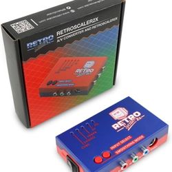RetroScaler2x AV/SV/YPBPR to HDMI Converter - Supports Line Doubler, Filter and Pass-Through Modes, Video Game Adapter with No Lag, for PS2/N64/Dreamc