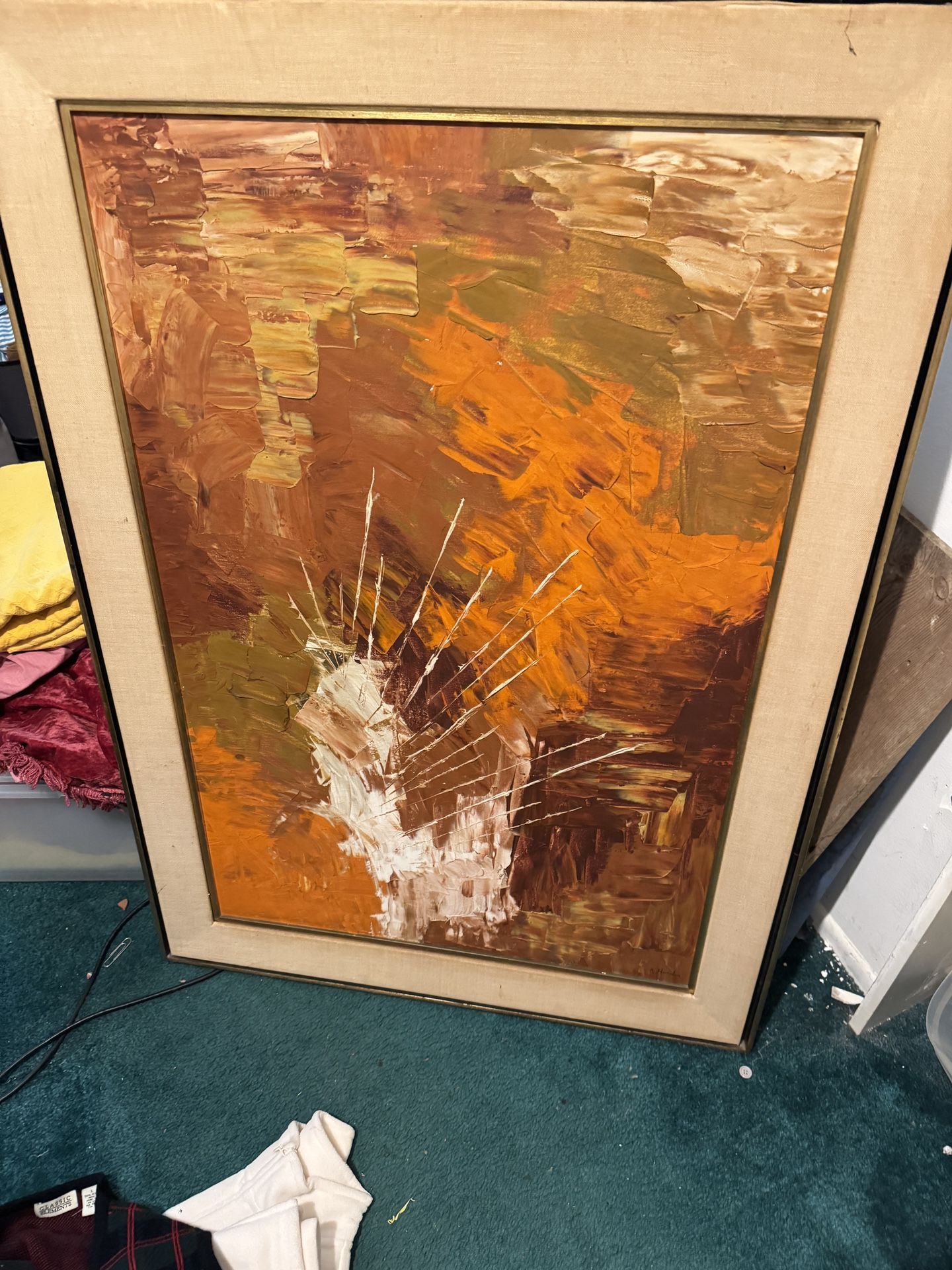 Mid century modern Antique Painting.